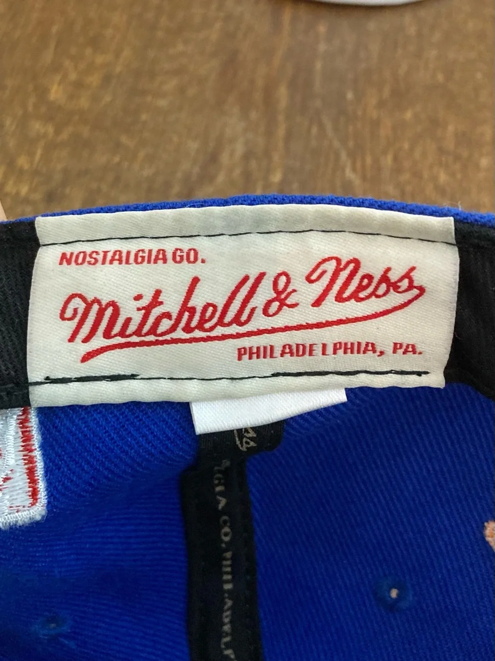 Mitchell & Ness New York Knicks NBA SnapBack Ball Cap OSFM Blue/Orange